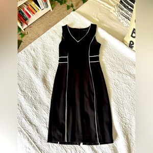 Black Dress with White Stripes